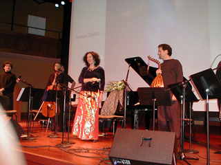 Lilit performs during the folk music event in New York